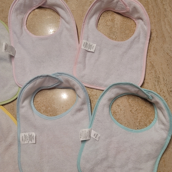 Embroidered Baby Girl Bibs -Set of 8 - Picture 6 of 6